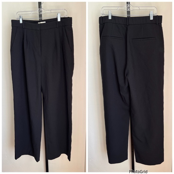 Abercrombie & Fitch Black Trouser Pants size 14 / 32 LONG - Picture 1 of 3